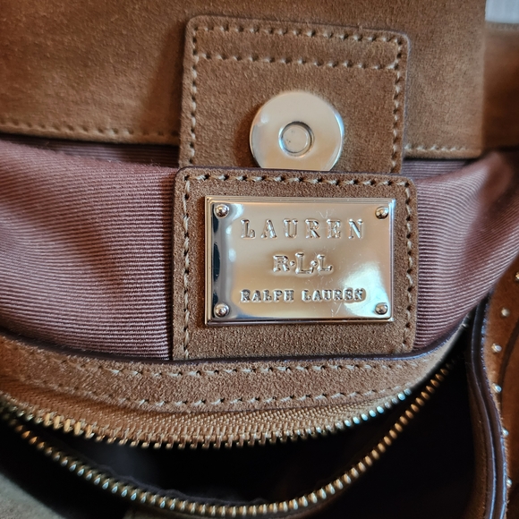 Ralph Lauren Baswick Brown Suede Hobo Bag - Picture 8 of 16